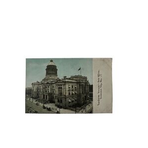Vtg 1910s Postcard Custom House & Post Office Kansas City Missouri MO Photoette